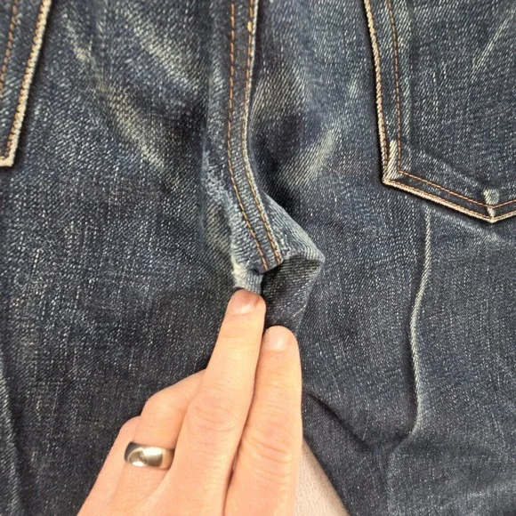 Pike Brothers Jeans Mens Selvedge Blue Roamer Whiskers Honeycomb Fits 36x27 - Picture 13 of 16